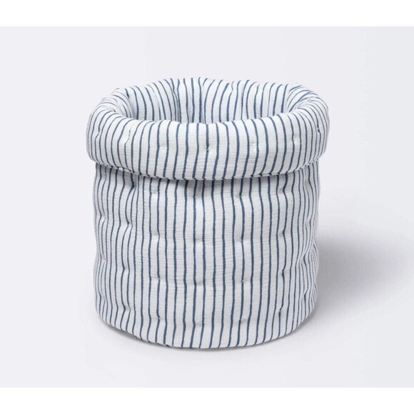 2 Cloud Island Quilted Gauze Round Storage Bins - Picture 4 of 4